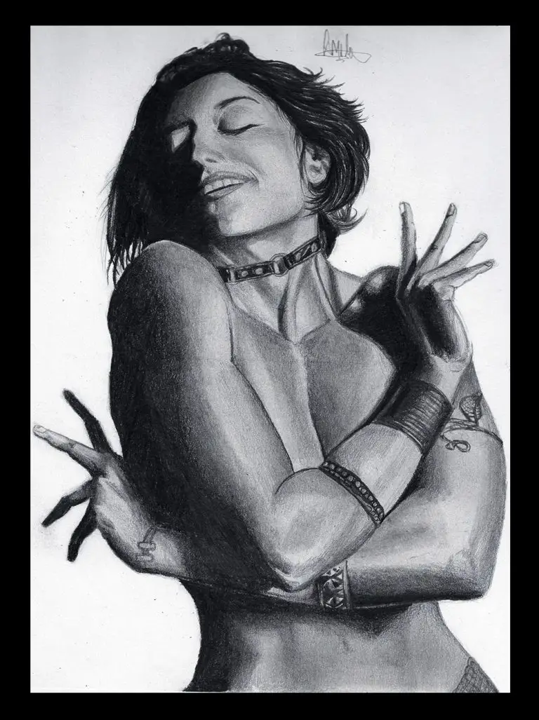 Retrato desnudo artistico